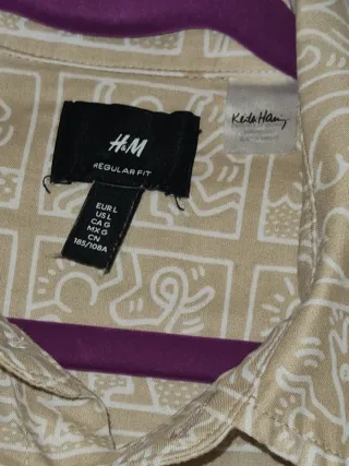 Camisa H&M Keith Haring Pop Art Talla L