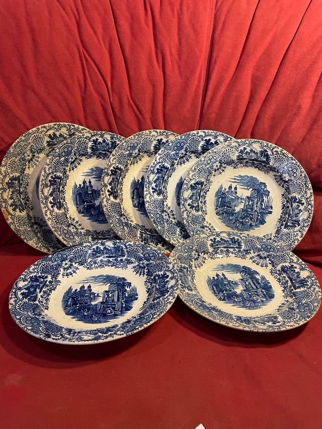 Platos llanos cerámica Pickman antiguo