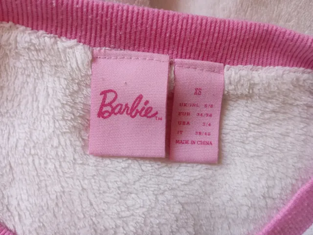 Pijama Barbie Invierno Corazón Rosa Blanco