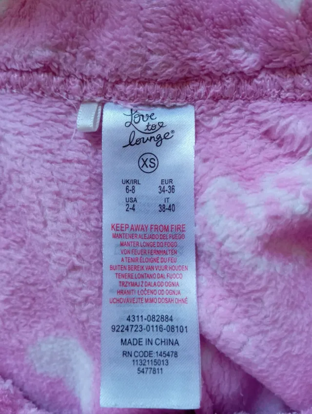 Pijama Barbie Invierno Corazón Rosa Blanco