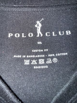 Camiseta Polo Club Negra