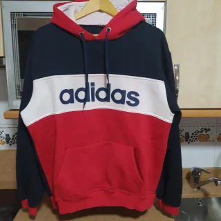 Sudadera Adidas Colorblock Azul Rojo