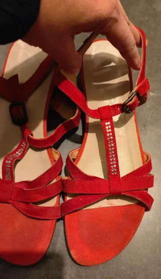 Sandalias rojas mujer talla 39