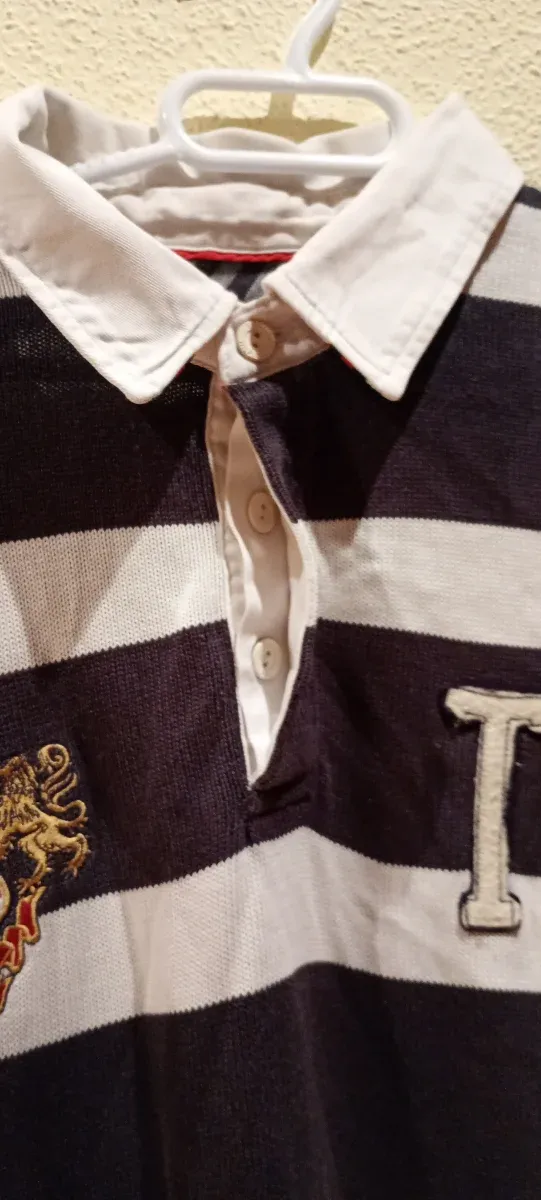 Polo Tommy Hilfiger Rayas Azul/Blanco