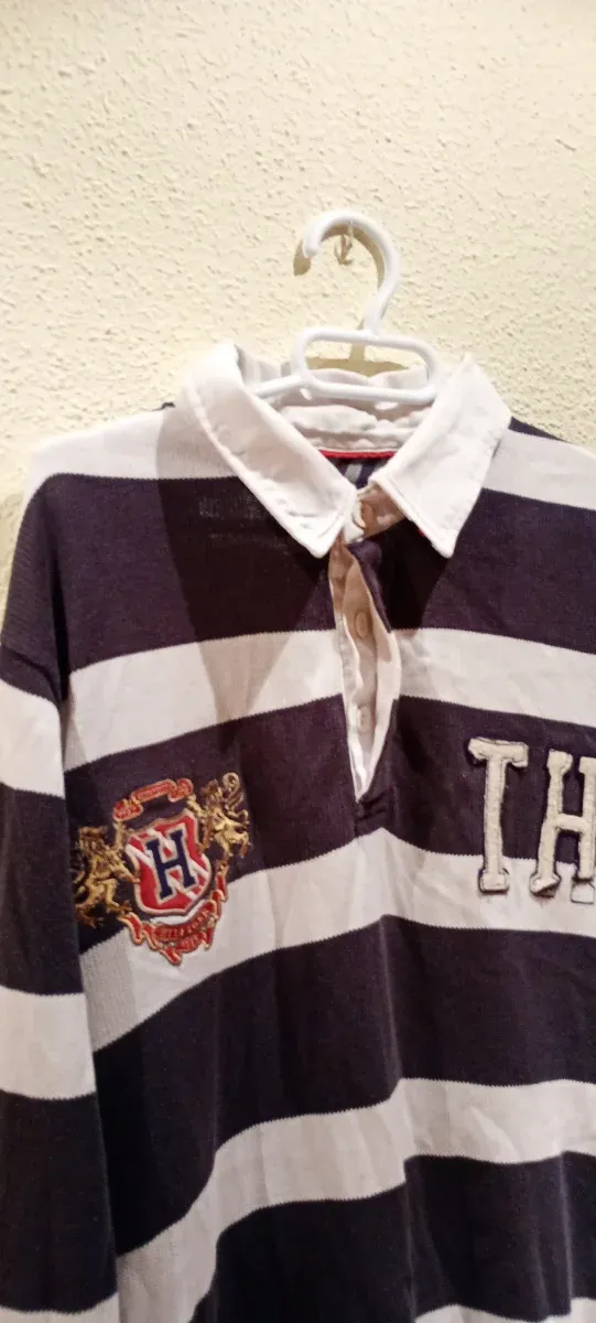 Polo Tommy Hilfiger Rayas Azul/Blanco