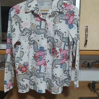 Camisa estampada manga larga