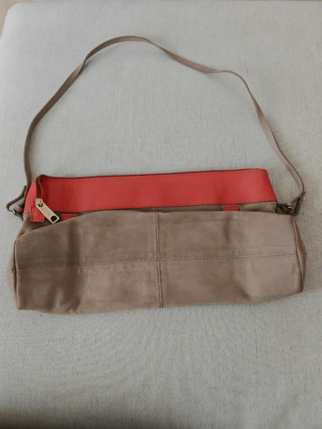 Borsa Beige e Rossa