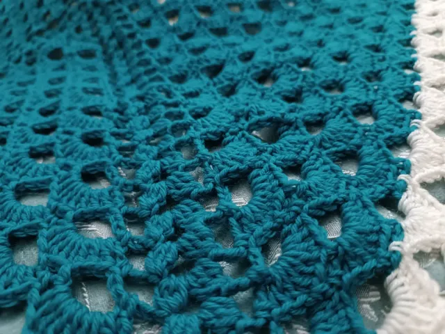 Copertina neonato uncinetto lana