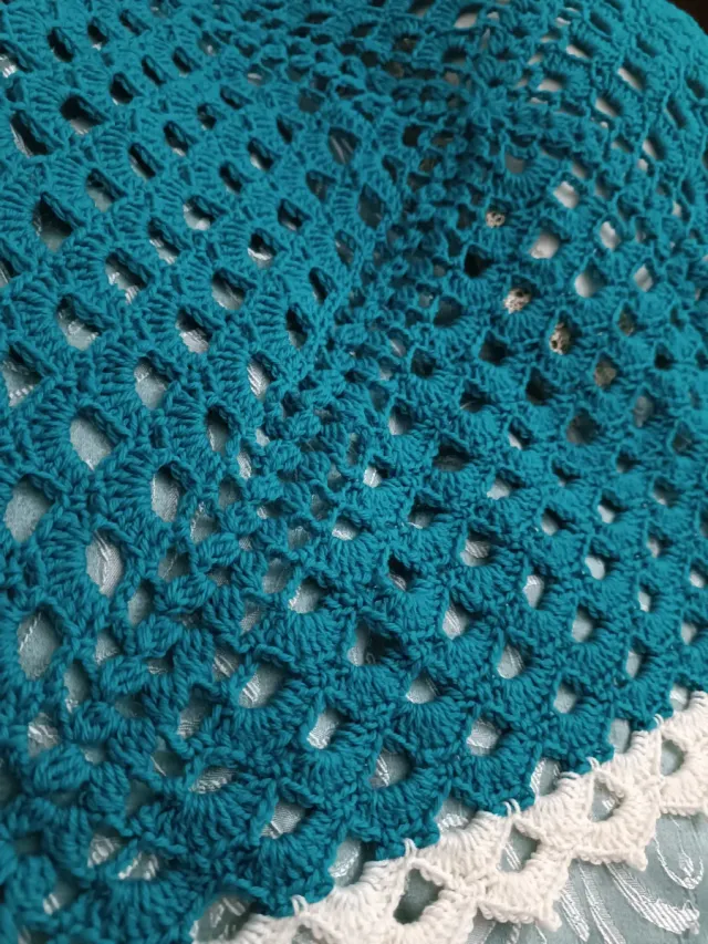 Copertina neonato uncinetto lana