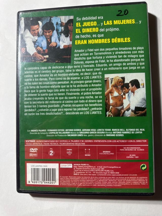 DVD Los Liantes Comedia Española