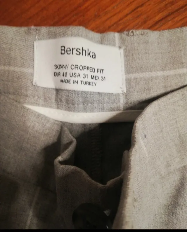 Pantalón de vestir hombre gris cuadros