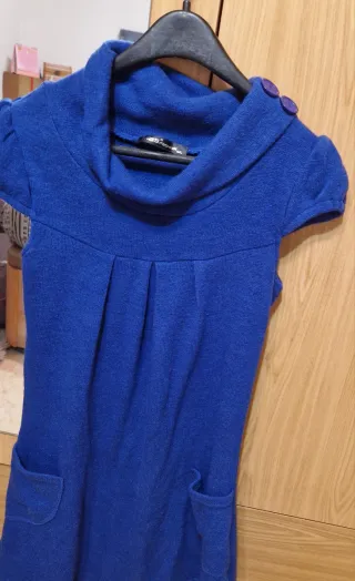 Vestido morado/azulado con bolsillos