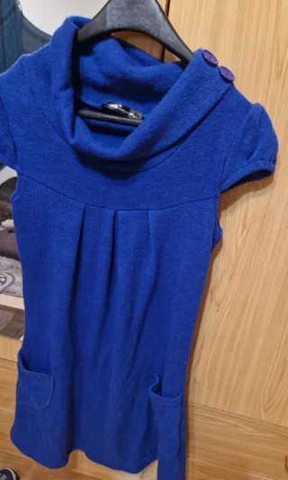 Vestido morado/azulado con bolsillos