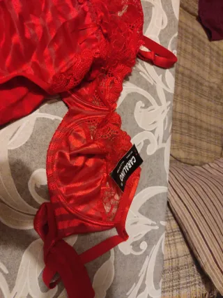 Conjunto lencería rojo