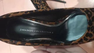 Salones Zara Animal Print Tacón Alto usados 2 hora