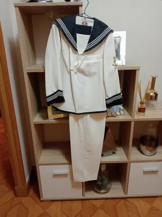 Traje de Comunión Niño Blanco y Azul