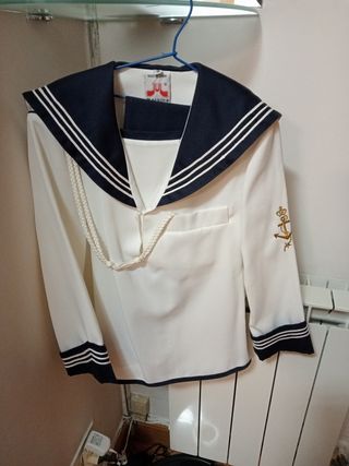Traje de Comunión Niño Blanco y Azul
