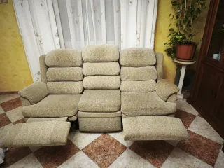 Conjunto sofá desenfundable beige