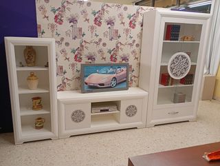 Composicion modular salón comedor lacado blanco