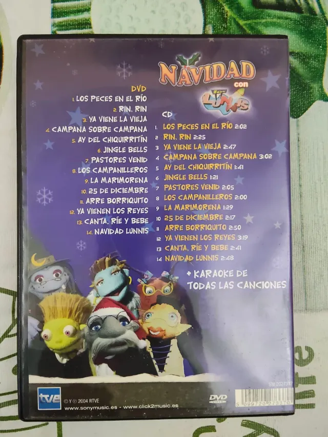 DVD Navidad con Lunnis Canciones y Karaoke