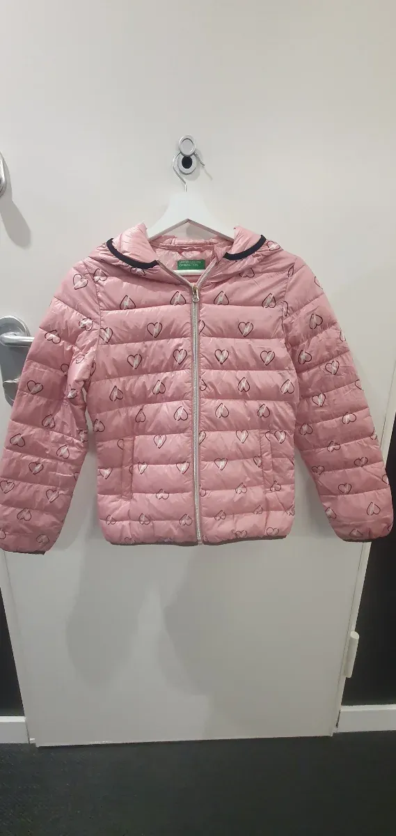 Abrigo niña UCB Corazones Rosa 10 años