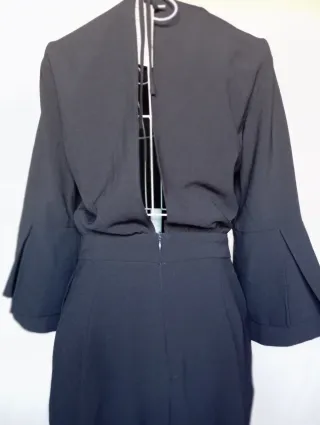 Mono Zara azul manga acampanada