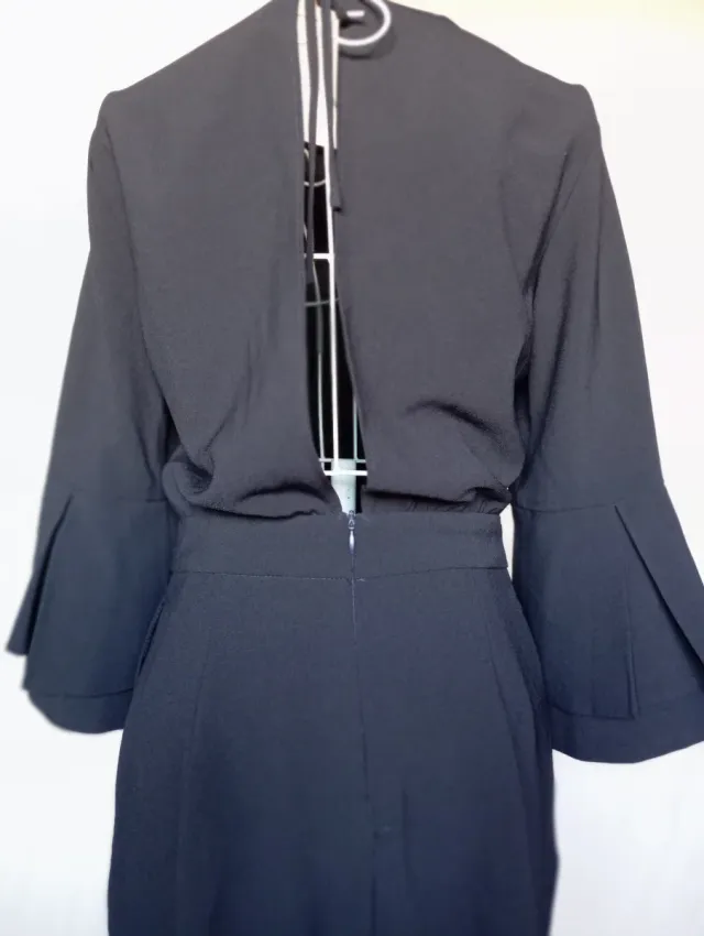 Mono Zara azul manga acampanada