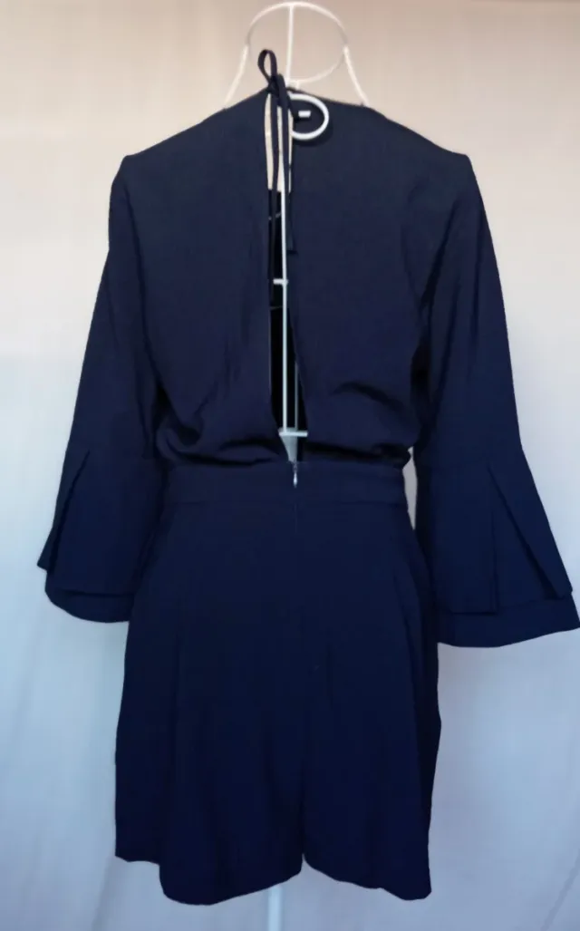 Mono Zara azul manga acampanada