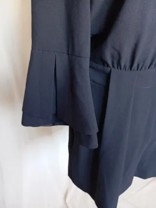 Mono Zara azul manga acampanada