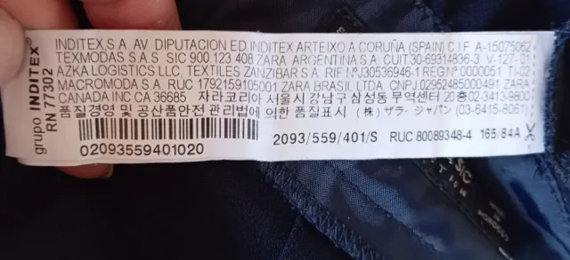 Mono Zara azul manga acampanada