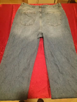 Pantalón vaquero ancho mujer