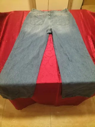 Pantalón vaquero ancho mujer