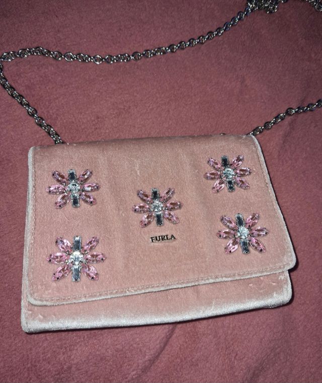 Bolso Furla Rosa con Pedrería