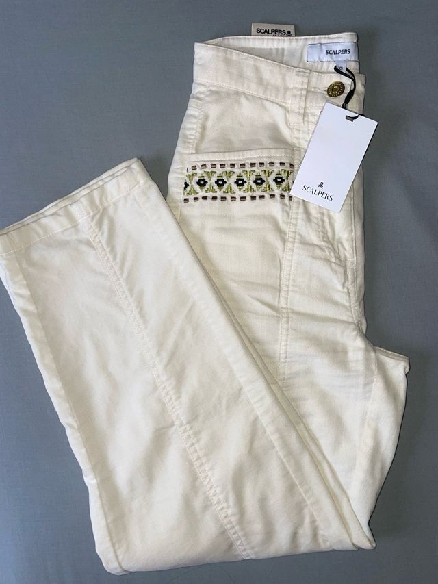 Pantalón crema Scalpers Talla XS
