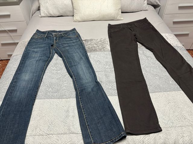 Lote 2 pantalones vaqueros y marrones nuevos