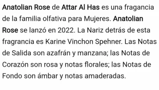 Perfume Anatolian Rose Attar al Has