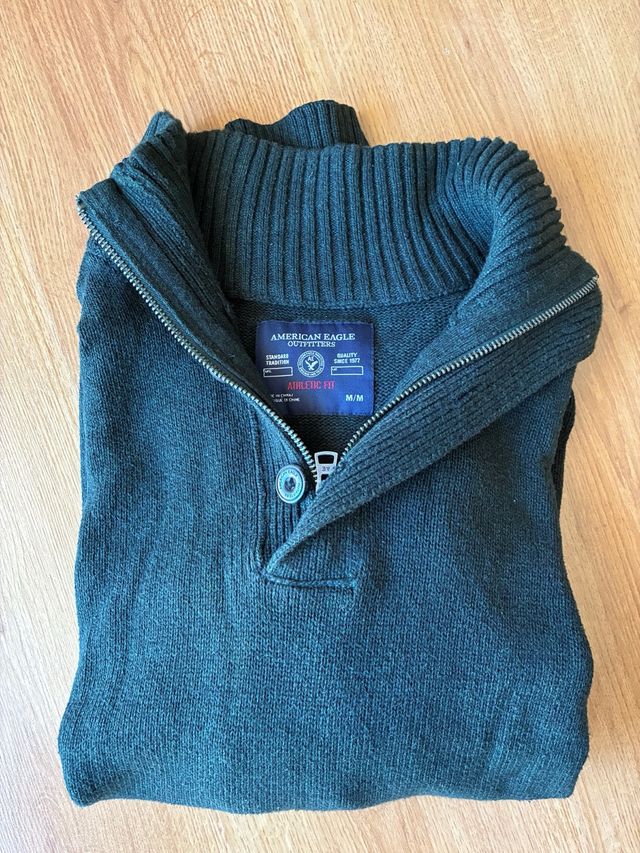 Jersey American Eagle Verde Talla L Algodón 100%