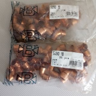 Codos de Cobre 5090 18 (25 uds)