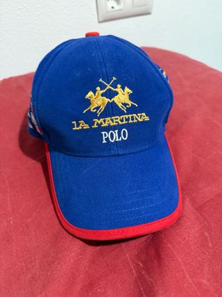 Gorra La Martina Polo Azul y Rojo