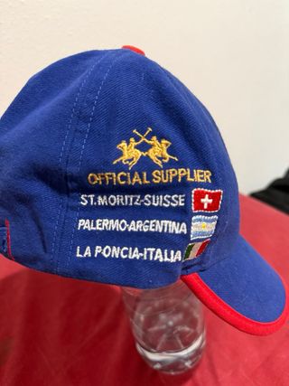 Gorra La Martina Polo Azul y Rojo