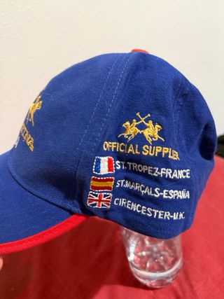 Gorra La Martina Polo Azul y Rojo