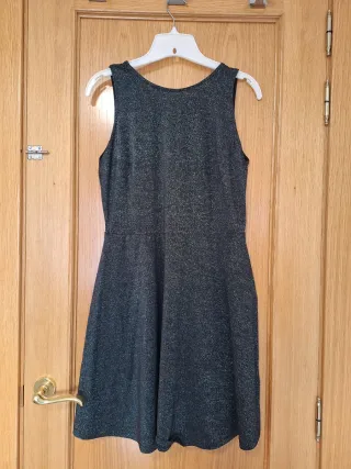 Vestido de fiesta negro y verde