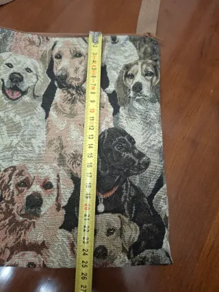 Bolso artesanía estampado perros