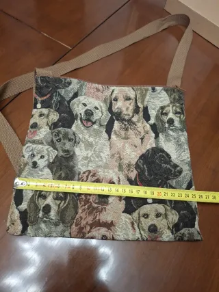 Bolso artesanía estampado perros