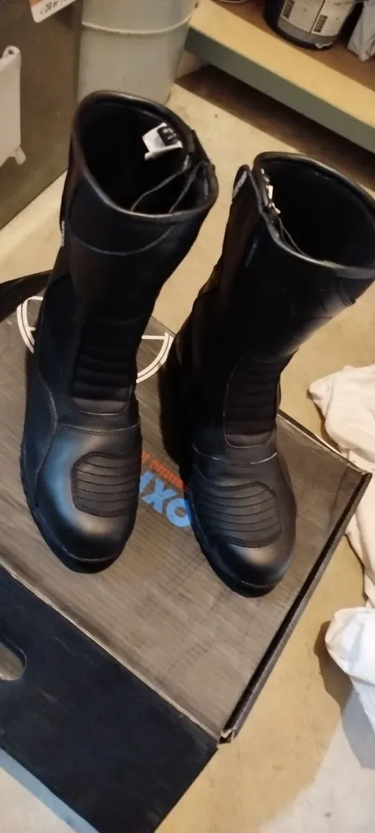 Botas de moto Oxford para hombre talla 46 negras