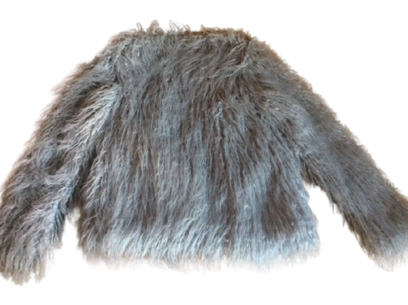 Abrigo pelo Bershka gris