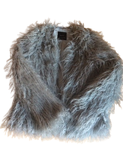 Abrigo pelo Bershka gris