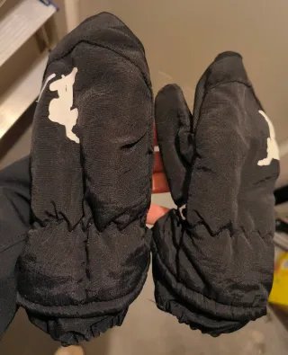 Manoplas esquí negras 7-9 años