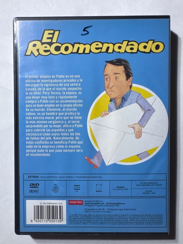 DVD El Recomendado Comedia Española