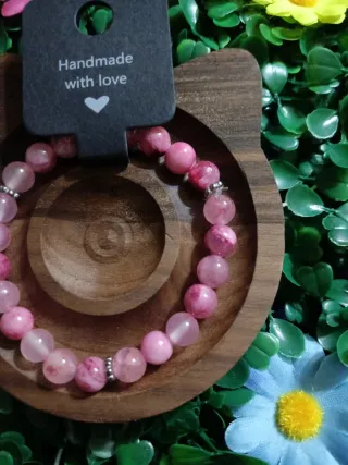 Bracciale Giada Rosa 8mm